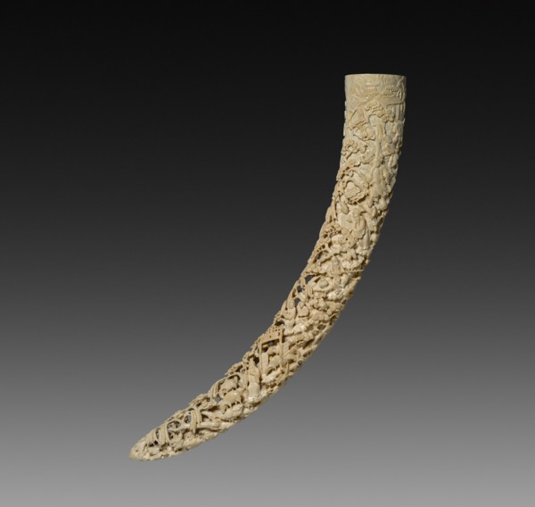 Tusk, 1800s. China, 19th century. Ivory; overall: 62.2 cm (24 1/2 in.).