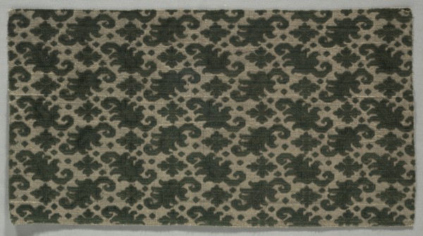 Velvet Fragment, 1600-1740. Italy, first third of 17th century. Velvet (cut and uncut); silk;