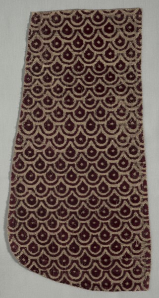 Fragment of a Chasuble, 1400s. Italy, 15th century. Velvet (cut and voided); silk and metal;