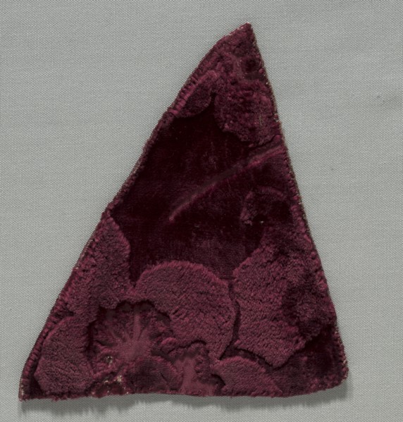 Two Velvet Fragments Sewn Together, 1400s. Italy, 15th century. Velvet (cut and voided); overall: