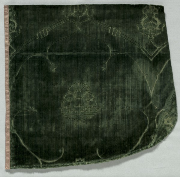 Velvet Fragment, 1400s. Italy, 15th century. Velvet (cut and voided); overall: 33 x 34.3 cm (13 x