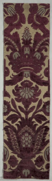Velvet Textile, 1600s. Italy, Genoa ?, second half of 17th century. Velvet (cut and uncut); silk;