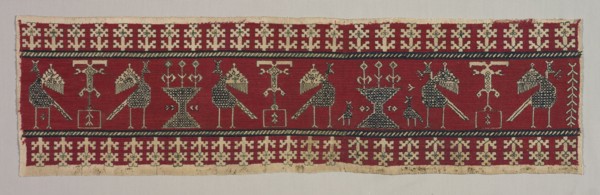 Five Embroidered Fragments, 18th-19th century. Morocco, Azemmur, 18th-19th century. Embroidery: