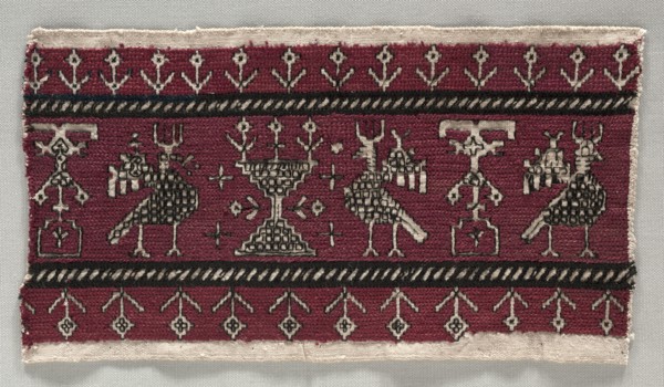 Five Embroidered Fragments, 18th-19th century. Morocco, Azemmur, 18th-19th century. Embroidery: