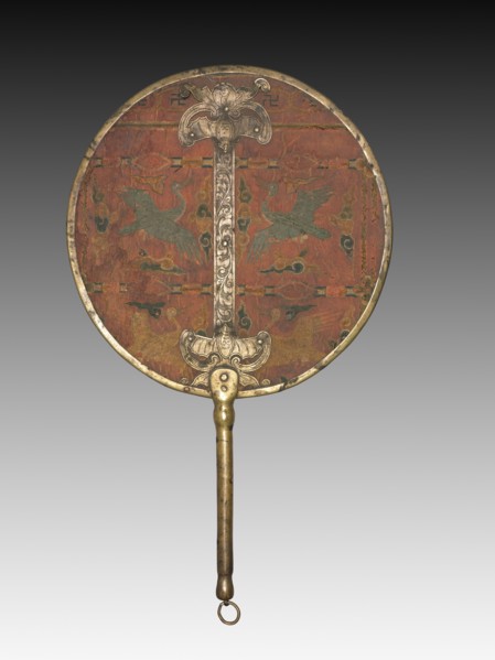 Embroidered Fan for Wedding Ceremony, 1850-1950. Korea, Joseon dynasty (1392-1910). diameter: 25.6