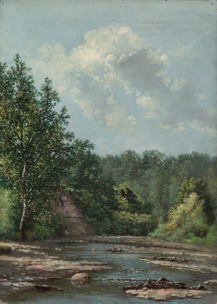 Landscape near Painesville. Allen Smith (American, 1810-1891). Oil on canvas; unframed: 47 x 31 cm