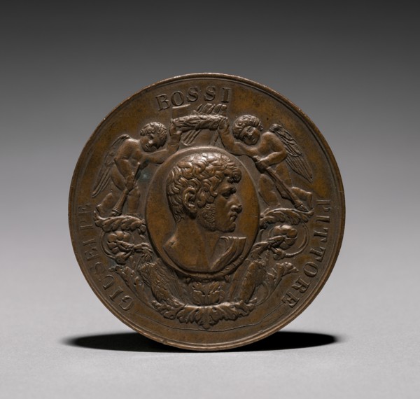Medal: Guiseppe Rossi Pittore. Luigi Cossa (Italian, 1789-1867). Bronze; diameter: 6 cm (2 3/8 in.)