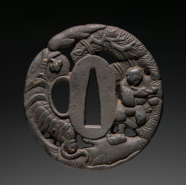 Sword Guard, 1800s. Japan, 19th century. Iron; diameter: 5.8 cm (2 5/16 in.).