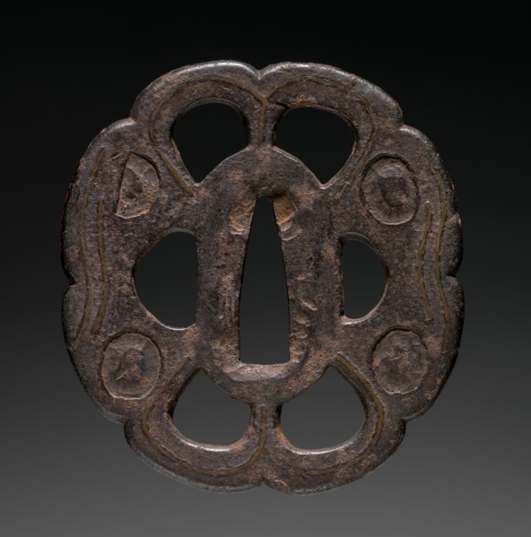 Sword Guard, 1800s. Japan, 19th century. Iron; overall: 6.8 x 7.4 cm (2 11/16 x 2 15/16 in.).