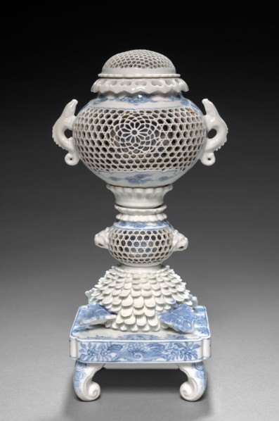 Incense Chalice and Cover, 18th century. Japan, Edo Period (1615-1868). Porcelain; overall: 24.2 cm
