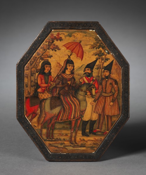 Mirror Case, 1800s. Iran. Lacquer;
