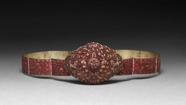 Belt with Buckle, 1800s. Siam, 19th century. Brass; overall: 12.2 x 7.4 cm (4 13/16 x 2 15/16 in.).