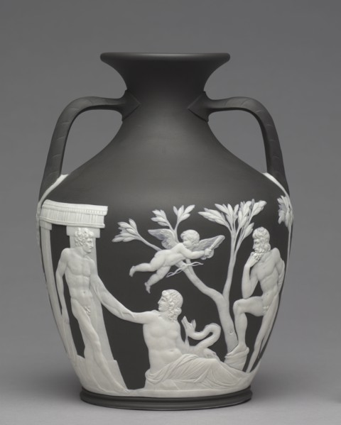 Portland Vase, c.1790. Josiah Wedgwood (British, 1730-1795). Jasper ware with relief decoration;