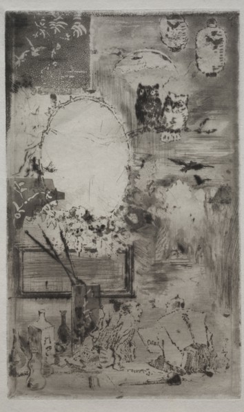Baptism in the Japanese Style, 1887. Félix Hilaire Buhot (French, 1847-1898). Etching, drypoint and