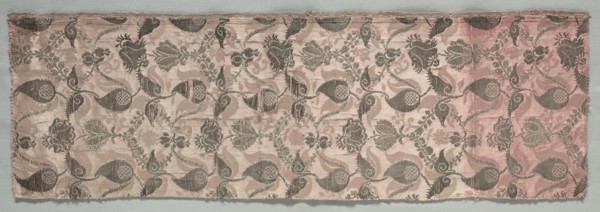 Brocade Textile, 1600s. Italy, Venice ?, 17th century. Brocade; silk and metal; overall: 63.5 x 20