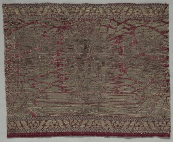 Orphrey Band, late 1400s. Italy, Florence, late 15th century. Lampas weave, silk and gold thread;