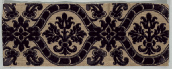 Velvet Brocade Textile, late 1500s. Italy, late 16th century. Velvet (brocaded); silk and metal;