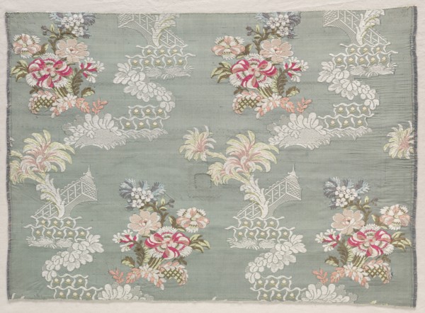 Taffeta, Brocaded, c. 1750. France, mid 18th century, Period of Louis XV (1723-1774). Taffeta,