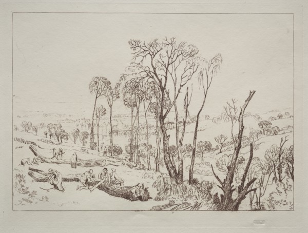 Liber Studiorum:  Crowhurst, Sussex. Joseph Mallord William Turner (British, 1775-1851). Etching