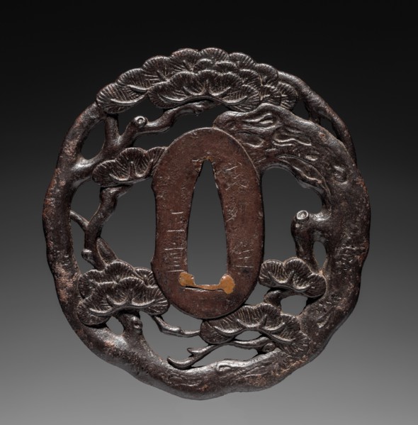 Sword Guard, late 18th century. Masashige (Japanese). Iron; diameter: 7 cm (2 3/4 in.).