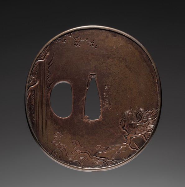 Sword Guard, early 19th century. Somin (Japanese). Bronze; overall: 7 x 7.7 cm (2 3/4 x 3 1/16 in.)