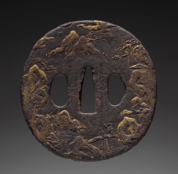Sword Guard, c. 1800. Japan, late 18th-early 19th century. Iron; diameter: 8.4 cm (3 5/16 in.).