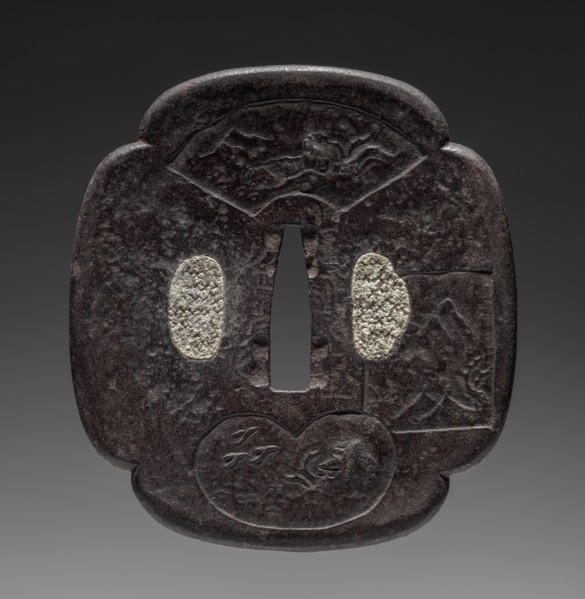 Sword Guard, late 17th century. Japan, Kaneiye School, Edo period (1615-1868). Iron; average: 8 x 8