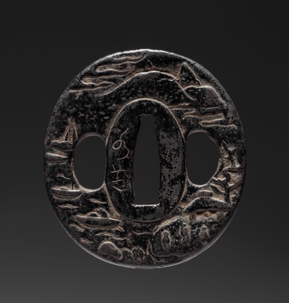 Sword Guard, late 17th century. Japan, Jakushi School, Edo period (1615-1868). Iron; average: 5.8 x