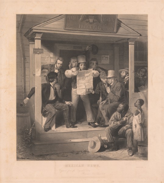 1112: Mexican News. Alfred Jones (American, 1819-1900). Engraving
