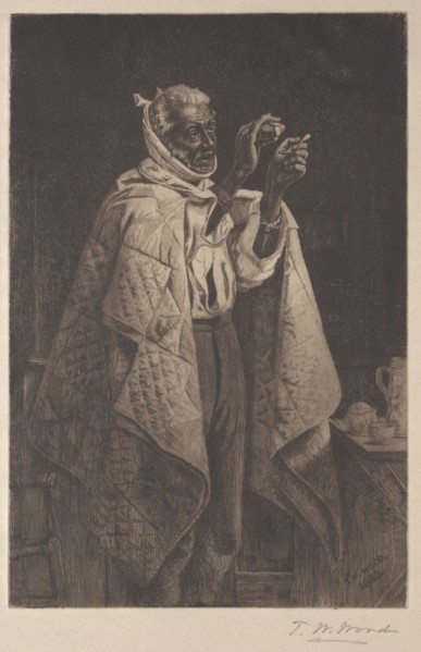His Own Doctor, 1883. Thomas Waterman Wood (American, 1823-1903). Etching