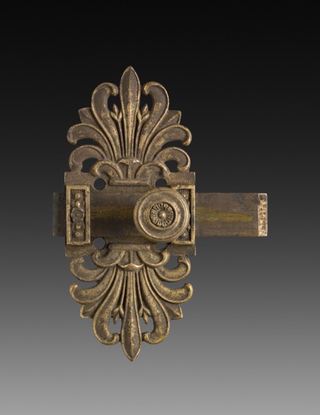 Ornamental Bolt, c. 1800. France, early 19th century, Empire Style. Gilt bronze; overall: 8.6 x 12