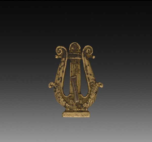 Ornamental Hook, early 19th century. France, early 19th century, Empire Style. Gilt bronze;
