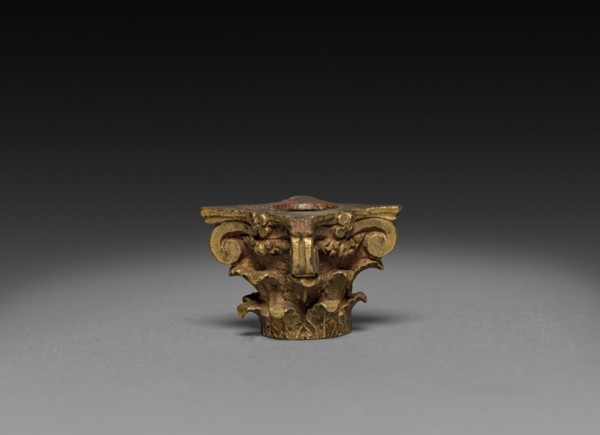 Ornamental Capital, 1775-1799. France, late 18th century. Gilt bronze; overall: 2.3 x 2.3 cm (7/8 x