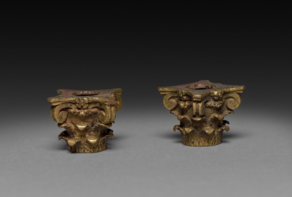 Ornamental Capital, 1775-1799. France, late 18th century. Gilt bronze; overall: 2.3 x 2.3 cm (7/8 x
