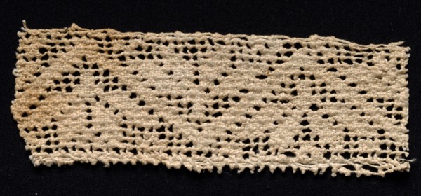 Fragment of a Band with Geometric Motif, 17th-18th century. Spain, 17th-18th century. Needle lace,