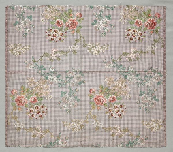 Brocade on Tabby, mid 1700s. France, mid-18th century, Period of Louis XV (1723-1774). Brocade on