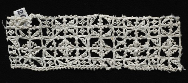 Needlepoint (Reticella) Lace Insertion, 16th century. Italy, Venice, 16th century. Lace,