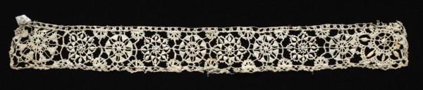 Needlepoint (Reticella) Lace Insertion, 16th century. Italy, Venice, 16th century. Lace,