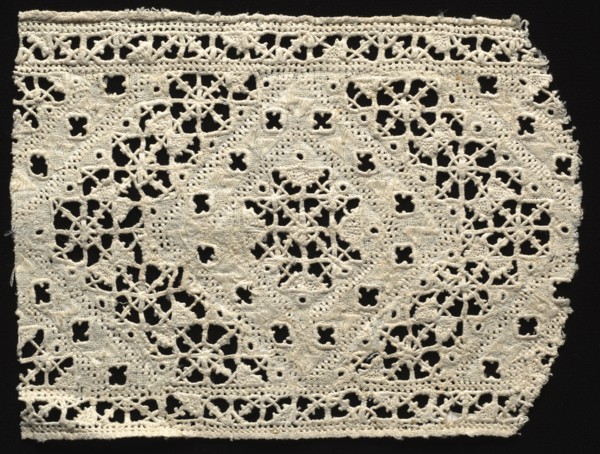 Needlepoint (Cutwork) Lace Insertion, 16th century. Italy, Venice, 16th century. Lace, needlepoint: