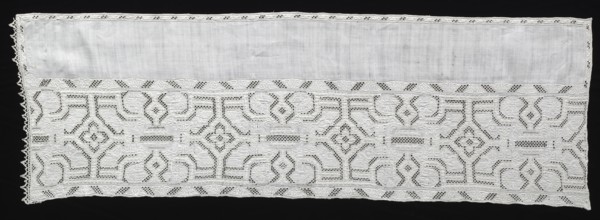 Needlepoint (Cutwork) and Bobbin Lace Panel, late 16th century. Italy, Venice ?, late 16th century.