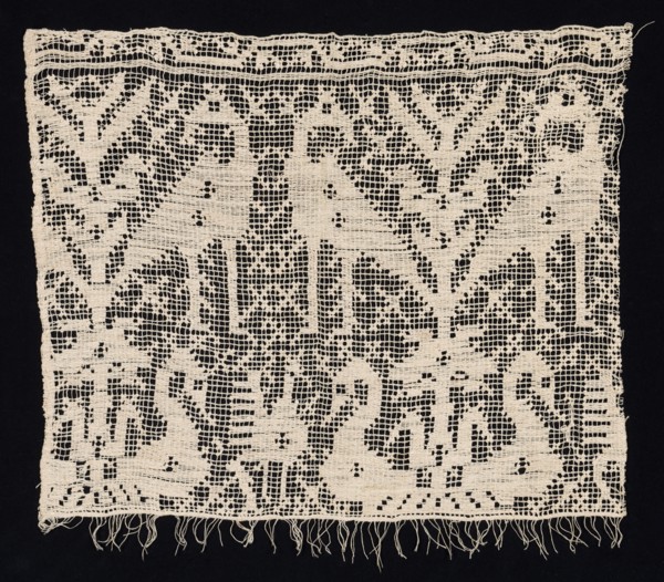 Fragment of a Border with Standing and Seated Birds Amidst Vegetation, 16th century. Italy, 16th