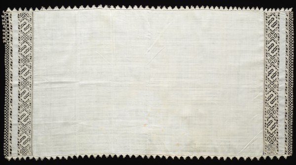 Needlepoint (Reticella) and Bobbin Lace Cloth, 16th century. Italy, Venice, 16th century. Lace,