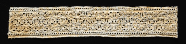 Needlepoint (reticella) Lace Insertion, 16th century. Italy, Venice, 16th century. Lace,