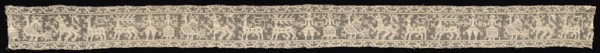 Band with Parade of Human Figures, Stags, and Other Fantastic Animals, 16th-17th century. Italy,