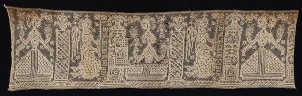 Band with Figures of Women and Angels, 16th-17th century. Italy, 16th-17th century. Needle lace,