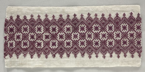Band for Edge of Mattress, 18th-19th cnetury. Morocco, Fez, 18th-19th century. Embroidery: silk on