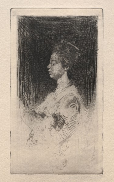 Profile Head of a Japanese Girl, 1879. Robert Frederick Blum (American, 1857-1903). Etching