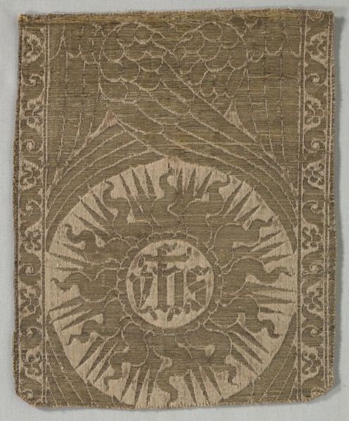 Fragment of an Orphrey Band, early 1500s. Italy, early 16th century. Lampas weave; overall: 26.1 x