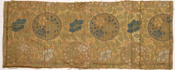 Textile Fragment, 1800s. Japan, 19th century. Silk, metallic thread; average: 35.6 x 13.4 cm (14 x