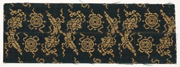 Textile Fragment, 1800s. Japan, 19th century. Silk, metallic thread; average: 16.5 x 5.8 cm (6 1/2